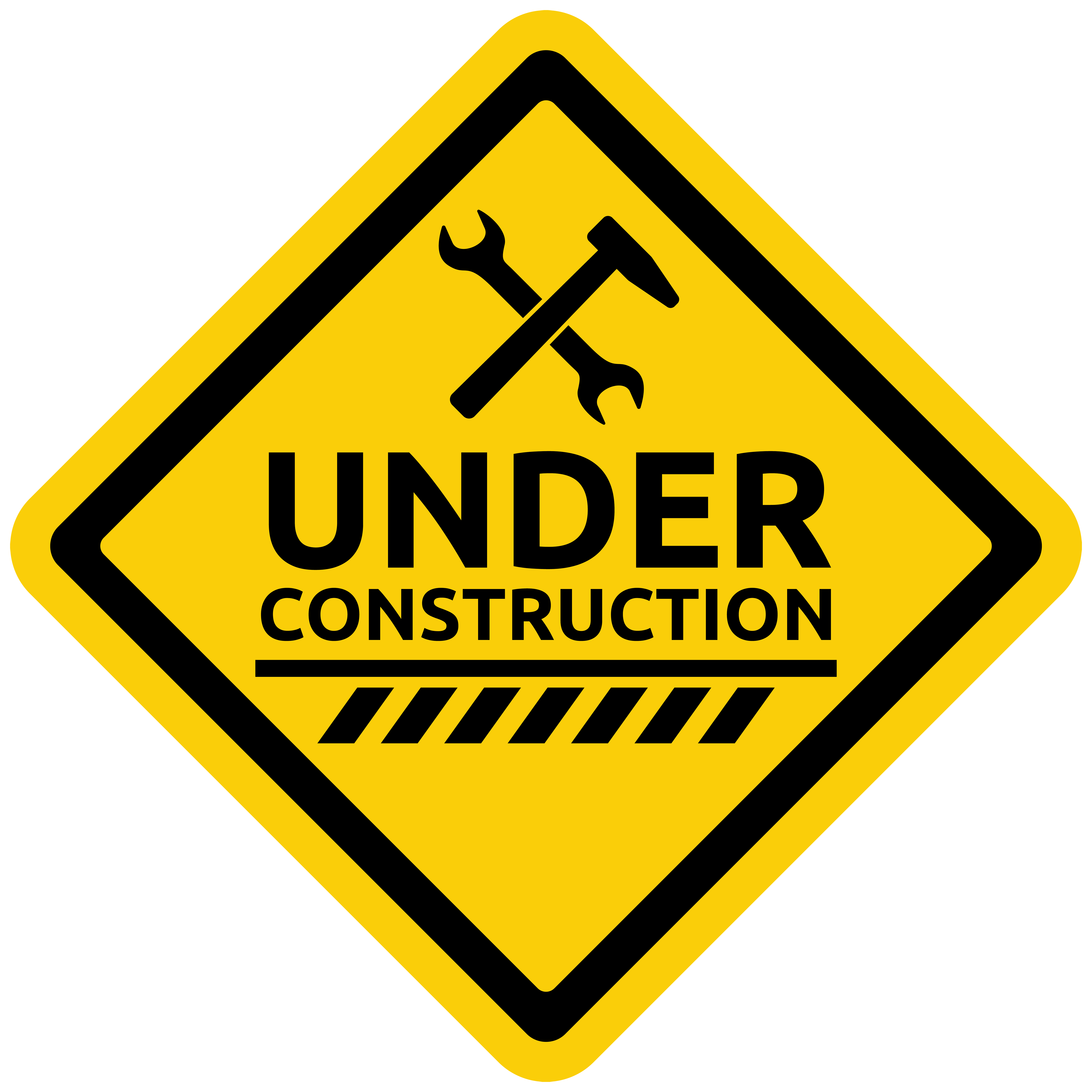 Under Construction Warning Sign PNG Clipart 839